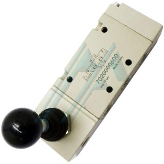 Compressed air valve MW 5/3 O/C 1/4" manual lever 90&deg;