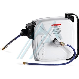 Compact hose reel for compressed air hose 12 meters