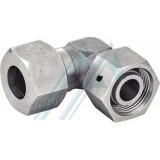 Codo 90° rosca tuerca loca M-18X150 a tubo hidráulico Ø 10 exterior DIN 2353 