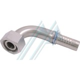 内螺纹 M-18X150 G-4 90° 弯管（用于直径 6.3 mm 的液压软管） 内径 10 mm 密封锥直径 10 mm