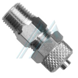 Semi-Quick-Steckverbinder aus vernickeltem Messing (RC-Serie - konischer Stecker)