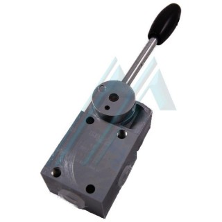 Distribuidor para aceite hidráulico rosca 1/4" BSP en A, B, P 3/8" BSP en retorno