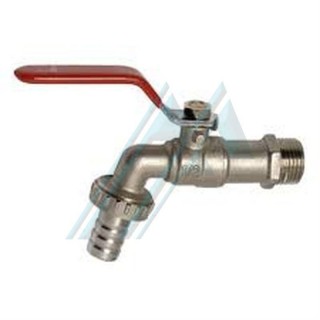 Grifo rosca macho 1/2" a pared y rosca macho 3/4" con racor conexion manguera