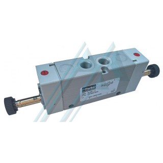 Solenoid valve for compressed air, bistable, 5-way, 2-position, female thread 1/4".