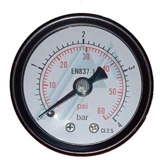 Manomètre Ø 43 de 0-4 Bars filetage arrière 1/8 "
