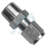 Conexões bicônicas de latão niquelado (Série BC - macho cônico)