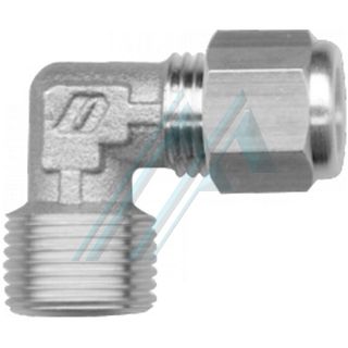 Nut and bicone connector in nickel-plated brass (BL Series - male elbow)