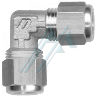 Nut and bicone connector in nickel-plated brass (BUL series - tube elbow - tube)