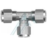 Nickel-plated brass bicone fittings (BUT - "T" series for tube - tube - tube union)