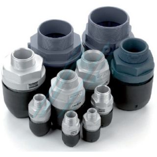 Straight fitting with male conical thread