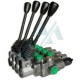 Distribuidor en línea manual 3/8". 4 servicios de doble efecto. 