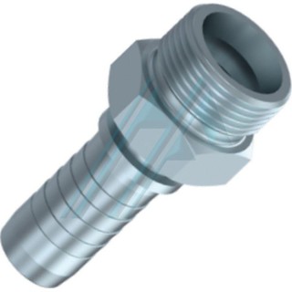 Racor macho fijo DIN 2353. M-18 x150. Exterior 12mm. Interior 9,5mm