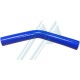 Tubo 45º silicona azul 28x150x150