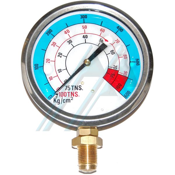 Pressure gauge glycerin 75100 tons