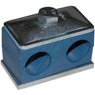 Plastic bracket double &oslash; 18 for hydraulic tube