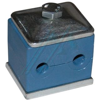 Plastic bracket double &oslash; 6 for tube hydraulic