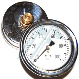 Manometer &oslash; 100 mit glycerin 0-100 kg ausgabe an der r&uuml;ckseite