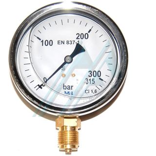 قياس الضغط ø 100 مع الجلسرين 0-300 كجم الرأسية منفذ