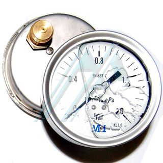 Manometer &oslash; 100 mit glycerin 0-1.6 kg ausgabe an der r&uuml;ckseite