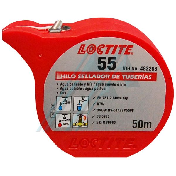 HILO SELLADOR TUBERIAS LOCTITE 55 160M