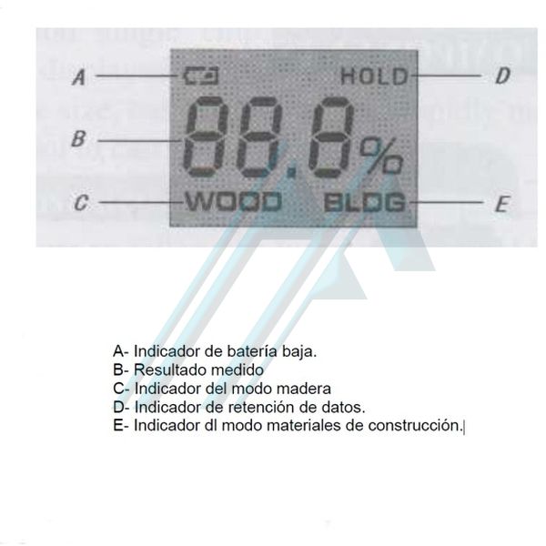 Medidor de humedad en paredes y madera KC-301B-1