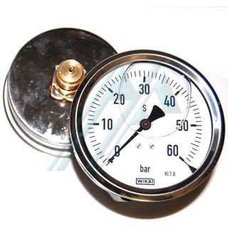 Pressure gauge &oslash; 100 with glycerine 0-60 kg rear exit