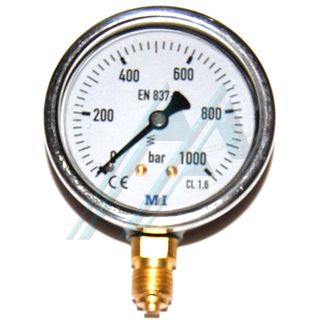 Manometro ø 63 con glicerina 0-1000 kg scarico verticale
