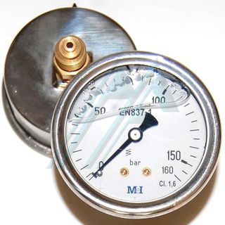 Manometer &oslash; 63, mit glycerin 0-160 kg ausgabe an der r&uuml;ckseite