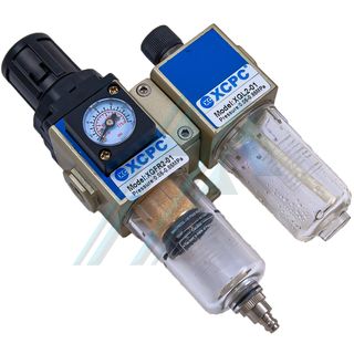 Équipement de filtration F + R + L 1/8 "avec manomètre XGWL2-01