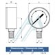 Manômetro Ø 53 0-6 Kg rosca vertical 1/4 "