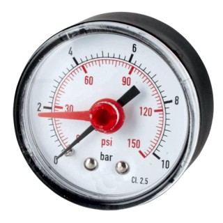 Manômetro Ø 53 0-16 Kg rosca traseira 1/4 "com indicador vermelho