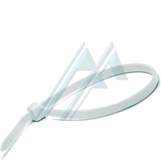 Attache-câble en nylon dentelé blanc 4,8 x 370 mm.