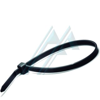 4.8 x 300 mm black serrated nylon cable tie.