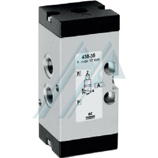 5/2-way pneumatic valve, G 1/4 ports, bistable