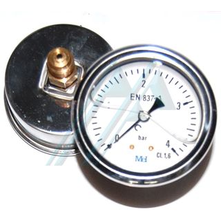 Pressure gauge ø 63 with glycerin 0-4 kg rear exit