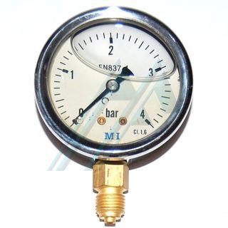 Pressure gauge ø 63 with glycerin 0-4 kg vertical outlet