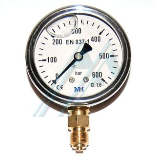 Manometer &oslash; 63, mit glycerin 0-600 kg, ausgang senkrecht