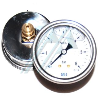 Medidor de pressão ø 63 com glicerina 0-6 kg saída traseira