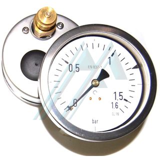 Manom&egrave;tre &oslash; 100 sec 0-1.6 kg de sortie arri&egrave;re