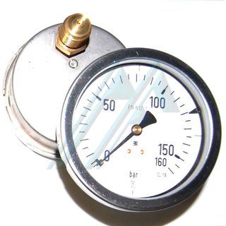 Manometer ø 100 dry 0-160 kg rear exit