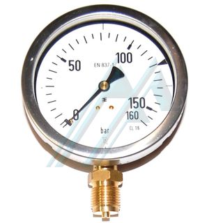 Manometer ø 100 dry 0-160 kg vertical outlet