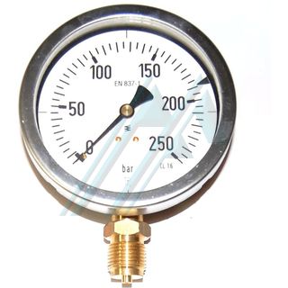 Manometer ø 100 dry 0-250 kg vertical outlet