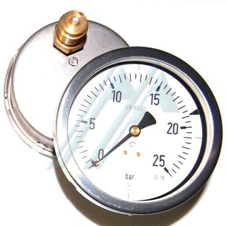 Manometer ø 100 dry 0-25 kg rear exit