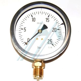 Manometer &oslash; 100 trocken 0-25 kg, ausgang senkrecht
