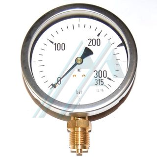 Manometer &oslash; 100 dry 0-300 kg vertical outlet