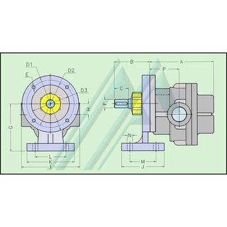 Gear pumps steel with support type MB