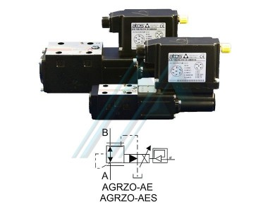 With analog electronics and integrated without pressure transducer ATOS