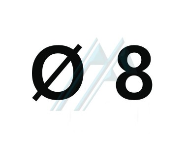 V&eacute;rins pneumatiques. Diam&egrave;tre 8
