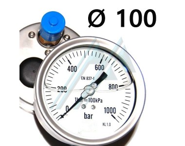 أجهزة قياس الضغط مع الغليسيرين ، Ø 100