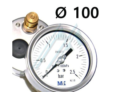 Manómetros sin glicerina Ø 100
